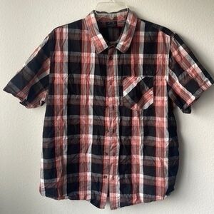 Oakley shirt boys size large plaid button up